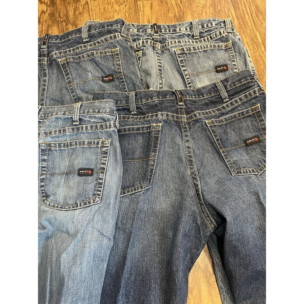 Lot of 4 Mens 40x30 Ariat FR M4 Relaxed Boot Work Jeans CAT 2 2112 Flame Resist